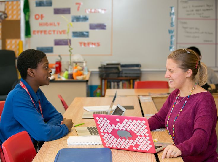 student clearly communicates with teacher